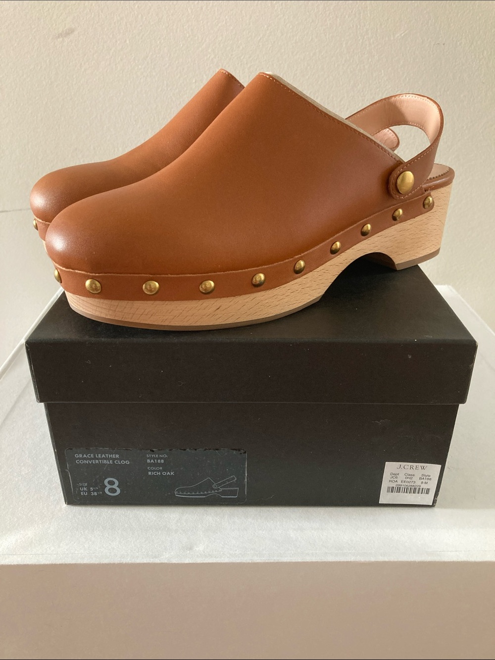 JCrew convertible leather clogs